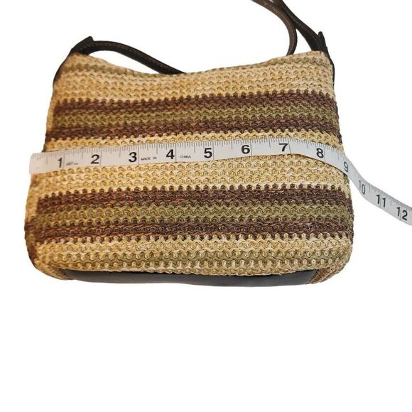 Charter Club Classics Women's Tan Snap Closure Striped Crossbody Bag - Picture 13 of 16